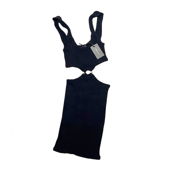 NWT Vanessa Mooney The Vivian 2 in 1 Bodycon Crinkle Mini Dress Top Skirt XL - Picture 6 of 9